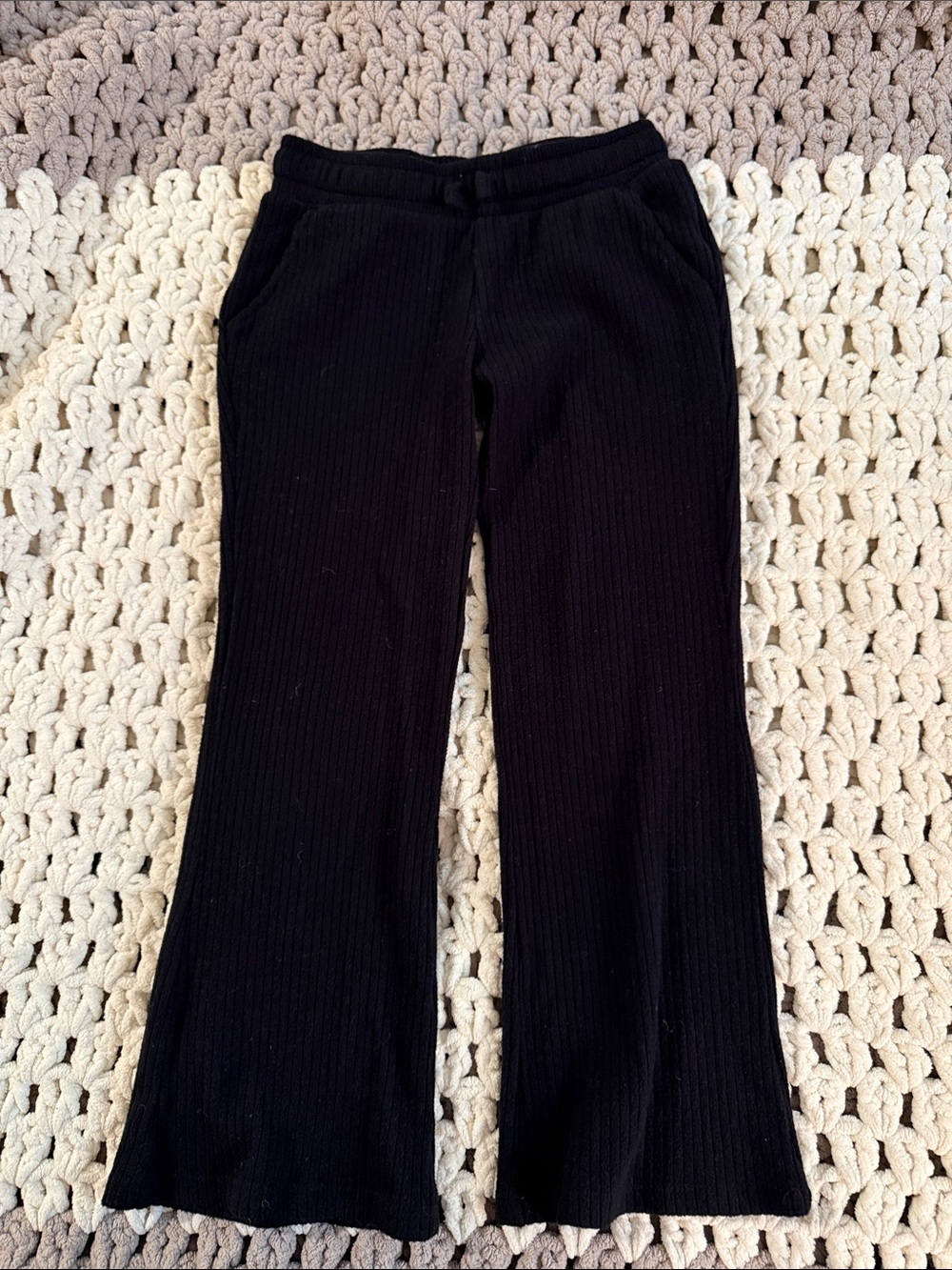 Cat & Jack Black Ribbed fleecy soft Pants